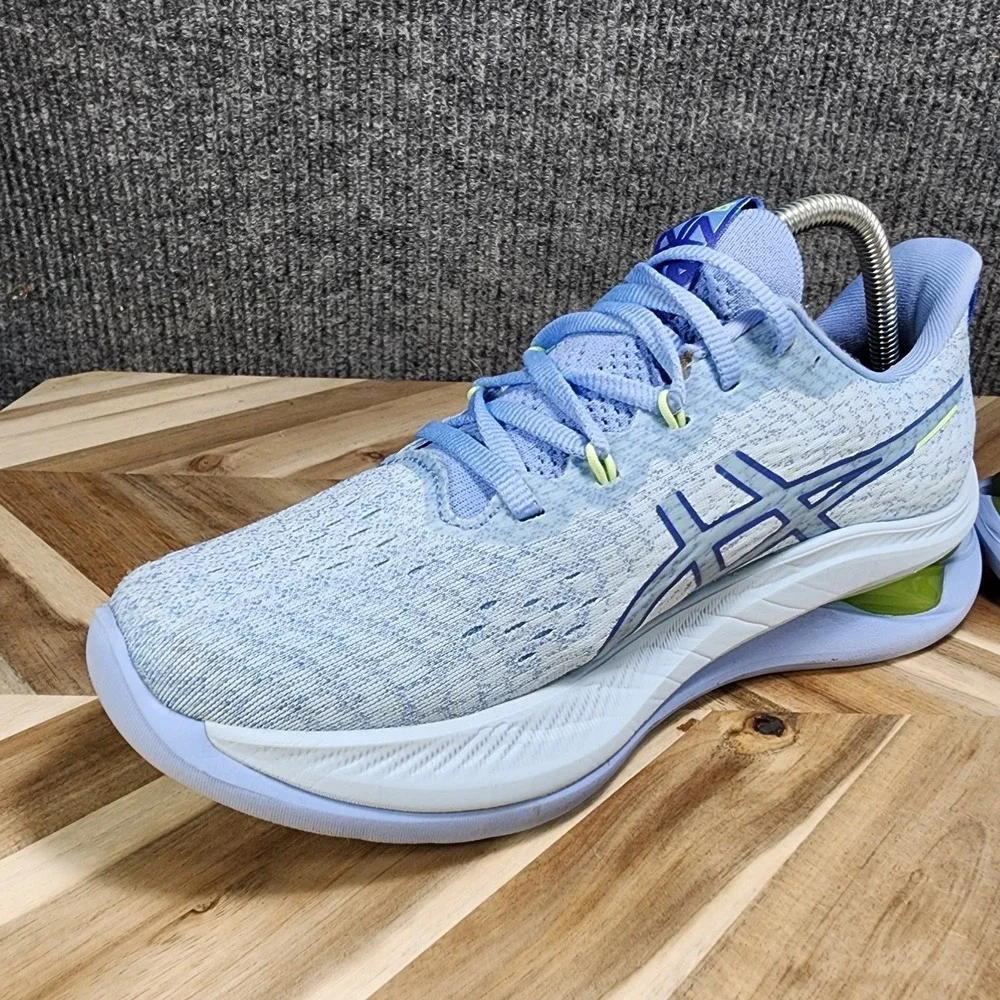 Asics Light Blue and Lime Women’s Athletic Running Shoes